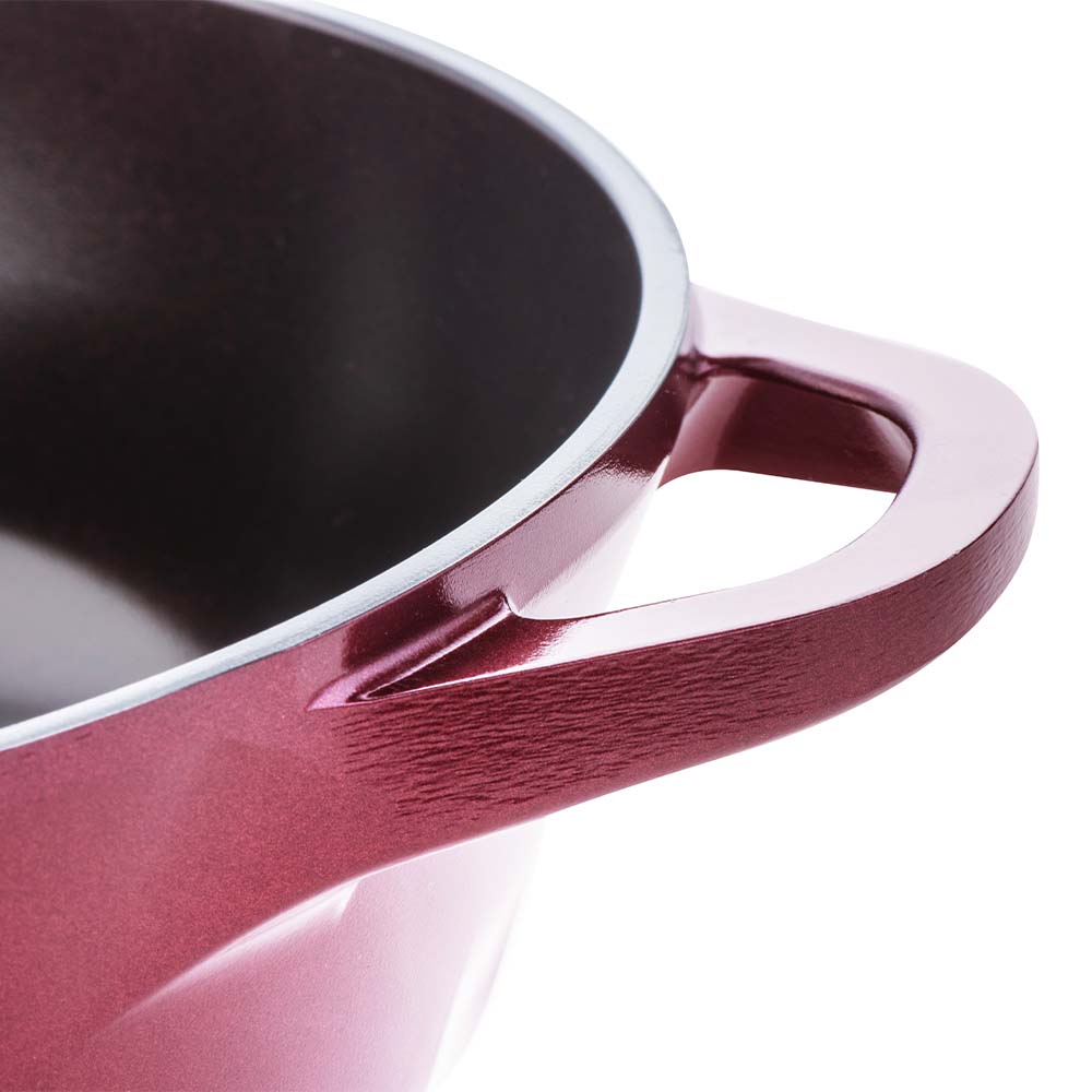 Corningware Retroflam Wok 30cm with Glass Lid - Red Ruby