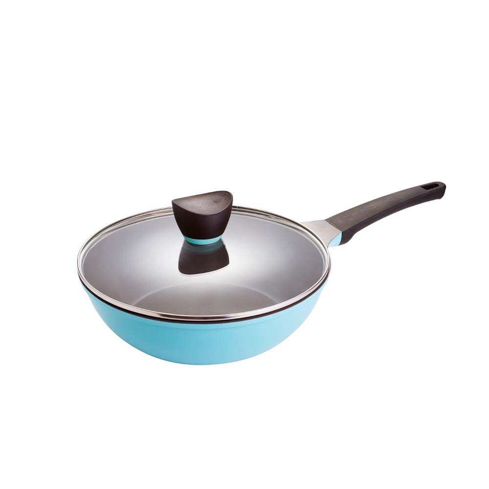 Corningware Trio Wok 28cm with Glass Lid