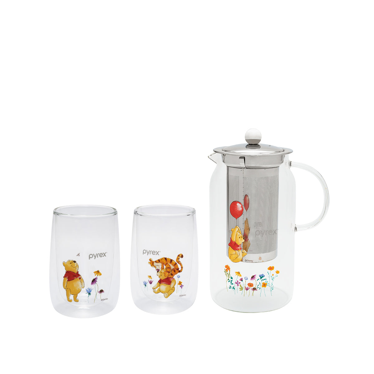 Pyrex Teapot 3pc Set - Winnie the Pooh
