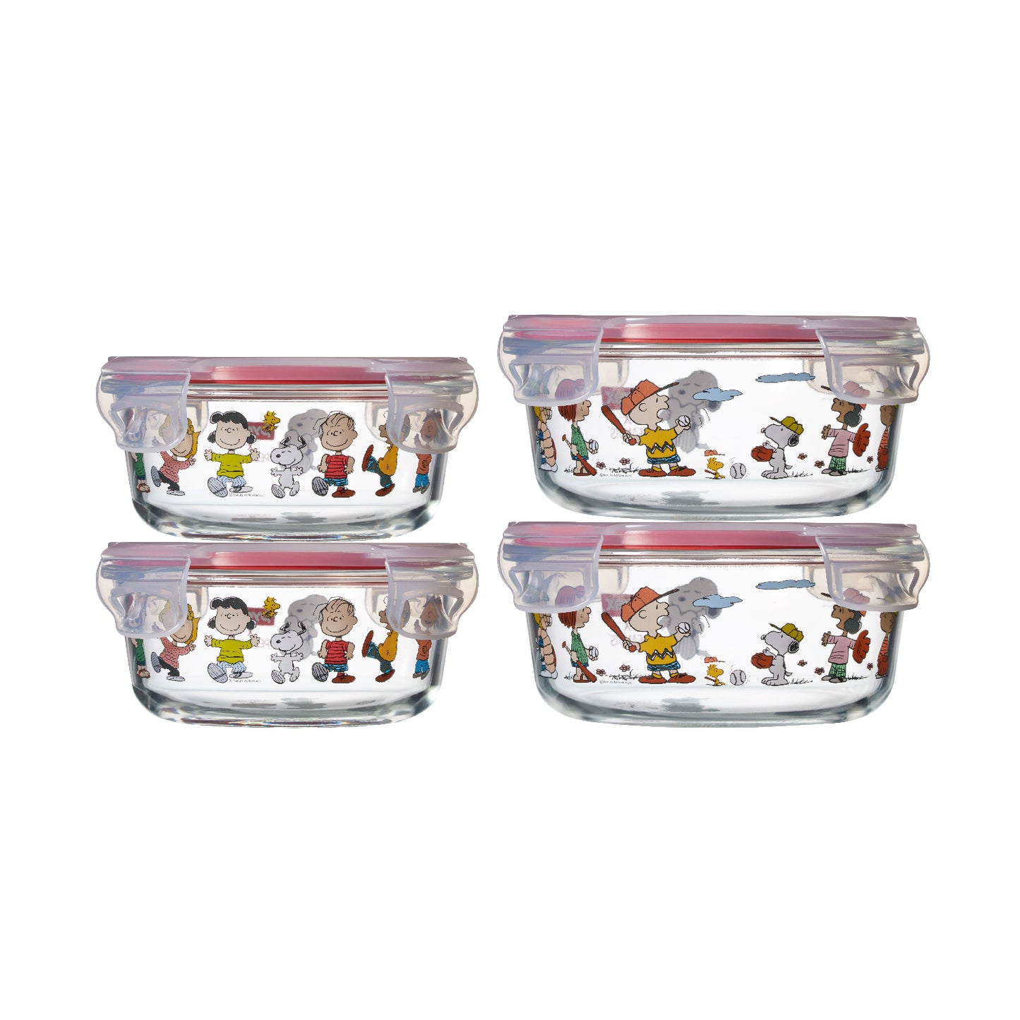 Pyrex Round Storage Set with Lock Lid 8pc - Snoopy