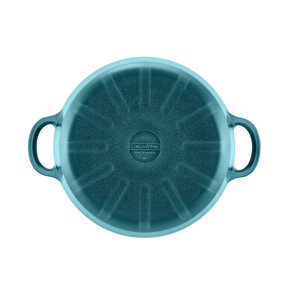 Corningware Retroflam Casserole 24cm with Diecast Lid - Green Emerald