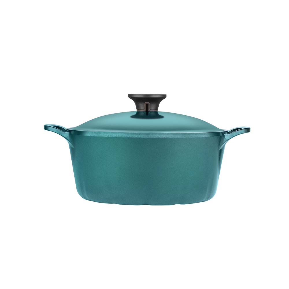 Corningware Retroflam Casserole 24cm with Diecast Lid - Green Emerald