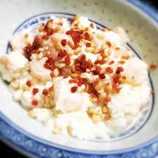 Fried fresh milk with Egg White and Seafood