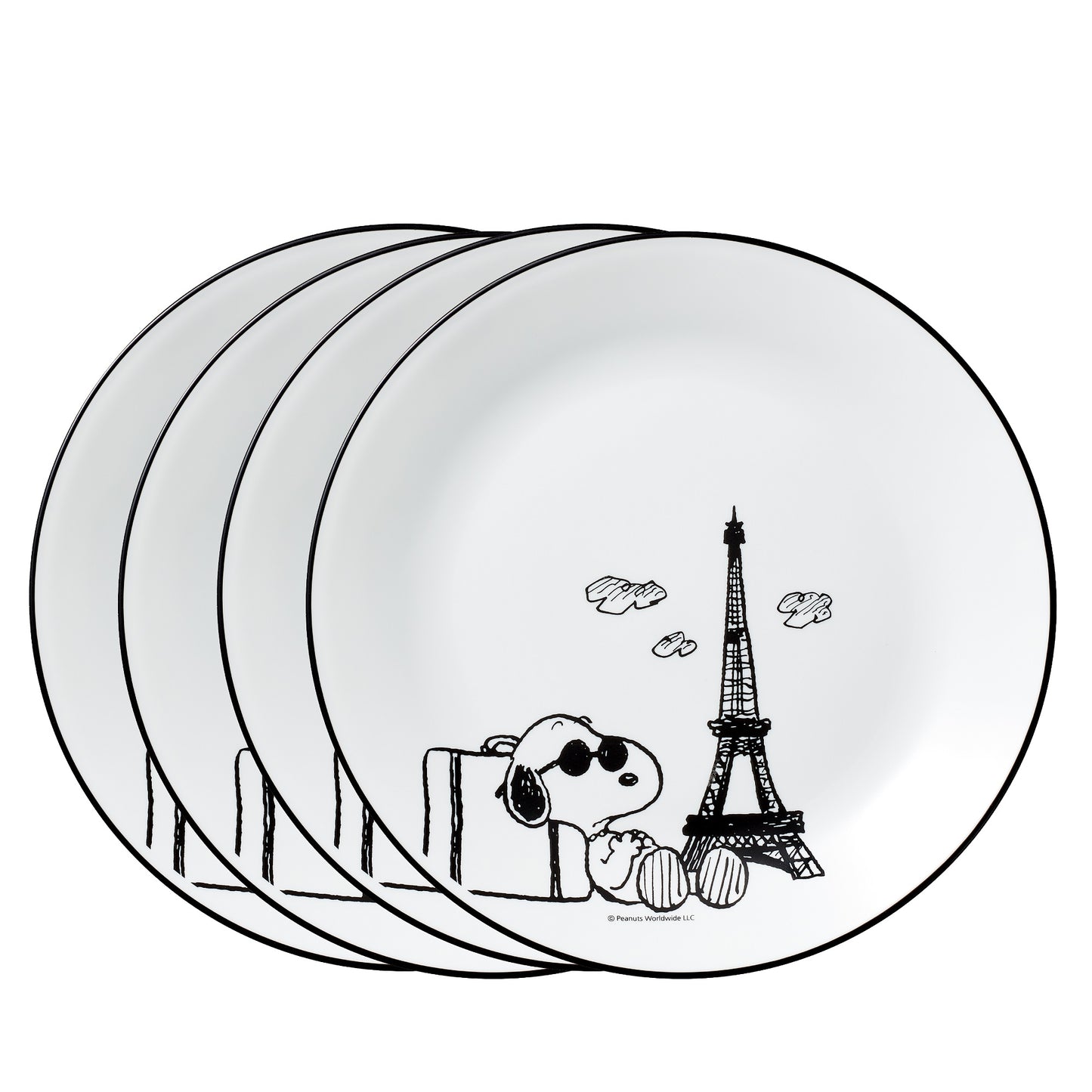 Corelle Dinner Plate Set 26cm 4pc Set - Snoopy Bold