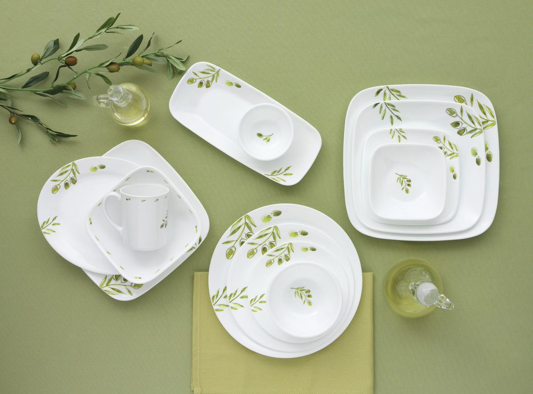 Corelle Divided Dish 21cm - Olive Garden