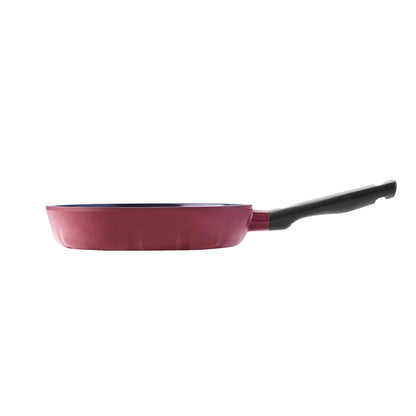 Corningware Retroflam Fry Pan 24cm with Glass Lid - Red Ruby
