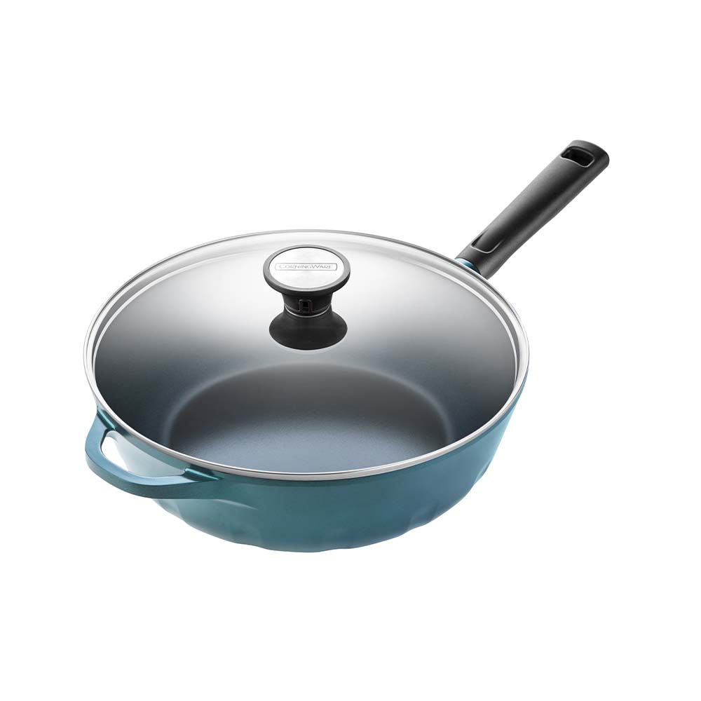 Corningware Retroflam Induction Cookware 3pc Set - Casserole, Fry Pan, Wok