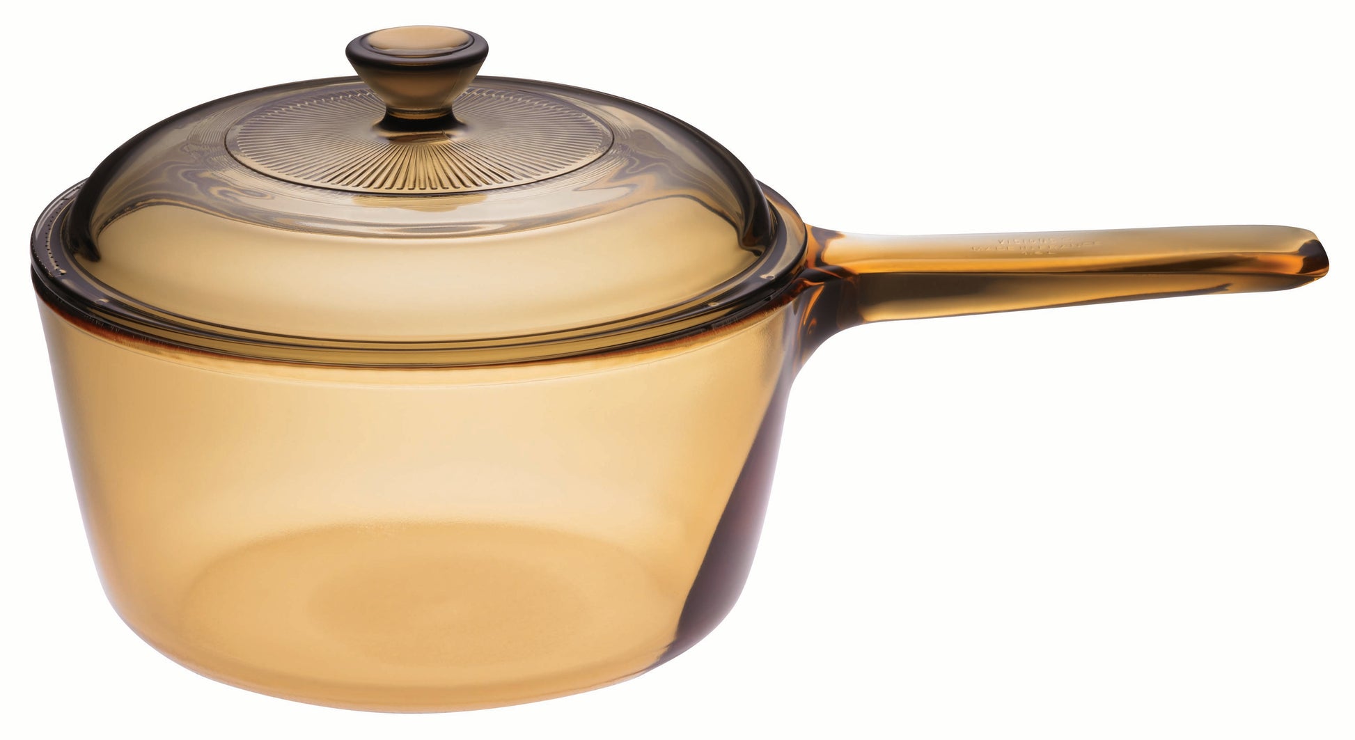 Corning Ware Corelle Visions 2.5 Liter Sauce Pan Amber Glass Pot w/ Lid