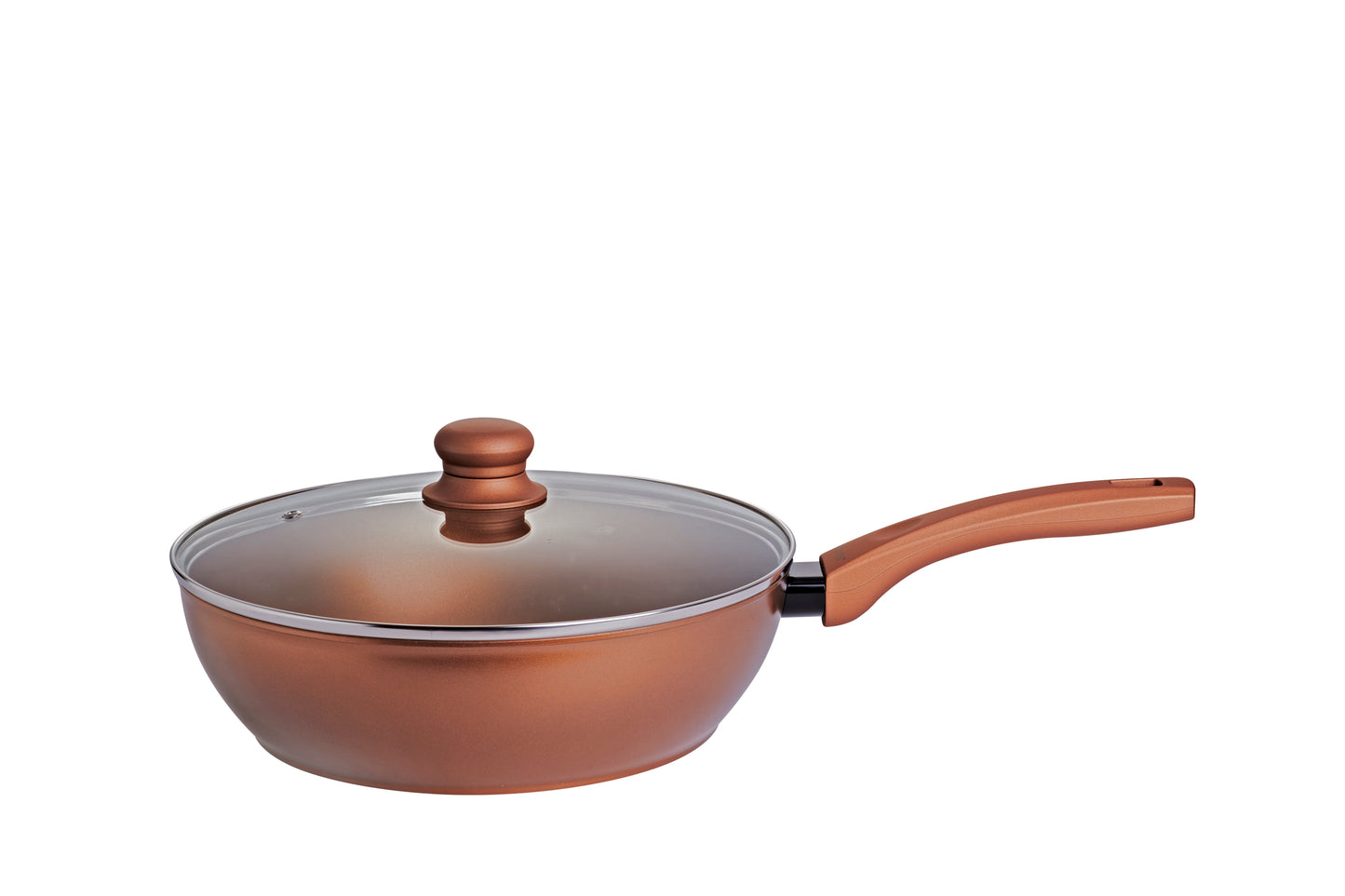 Visions Metal Cookware Wok Pan 28cm with Glass Lid