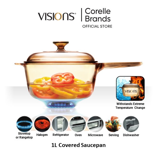 Visions Covered Saucepan 1L with Spout